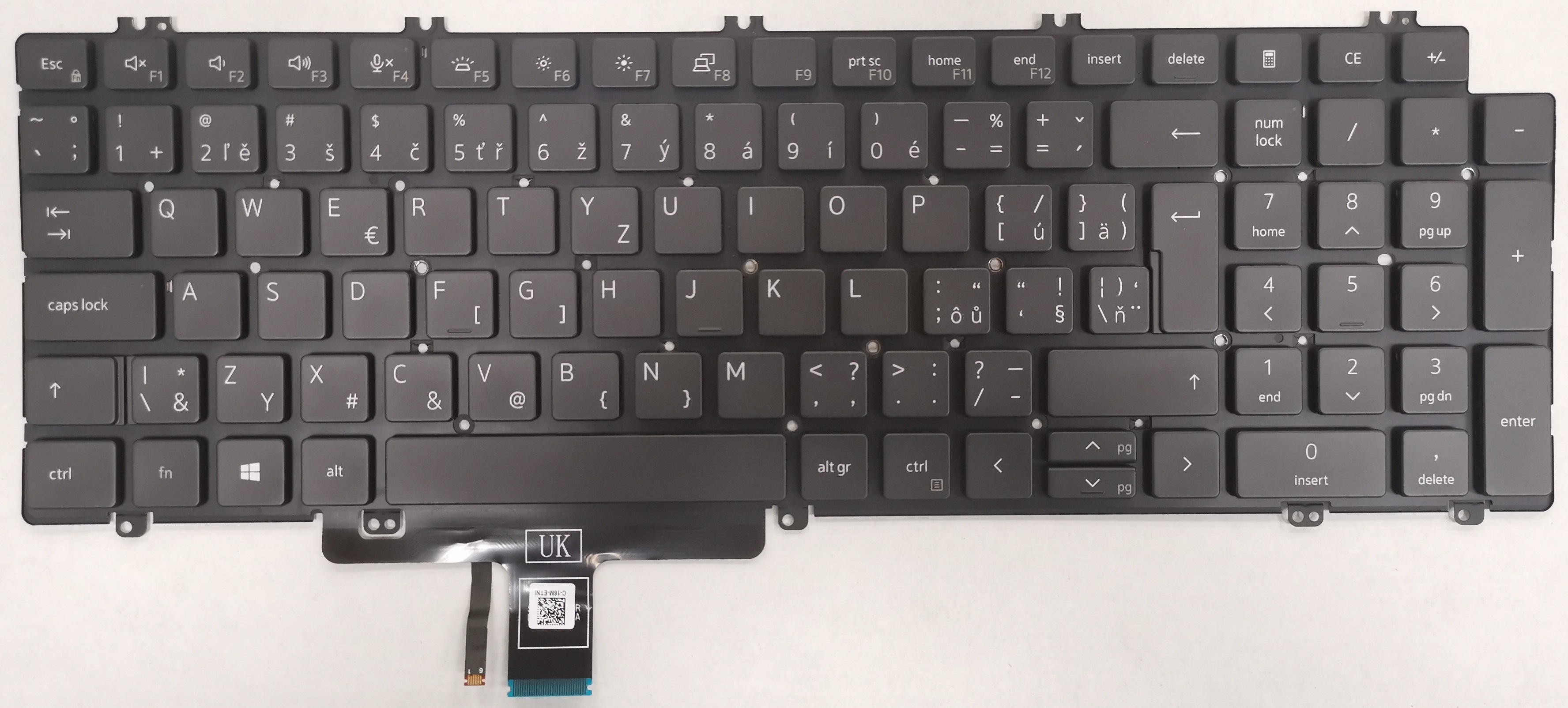 original klávesnice CZ / SK Dell Latitude 5520 5521 5530 5531 5540 Precision 3560 3561 3570 3571 3580 3581 7670 7680 7770 7780 - T3WM0