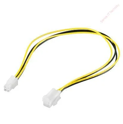 PremiumCord Prodlužovací kabel napájení P4 M/F 37cm - KN-17