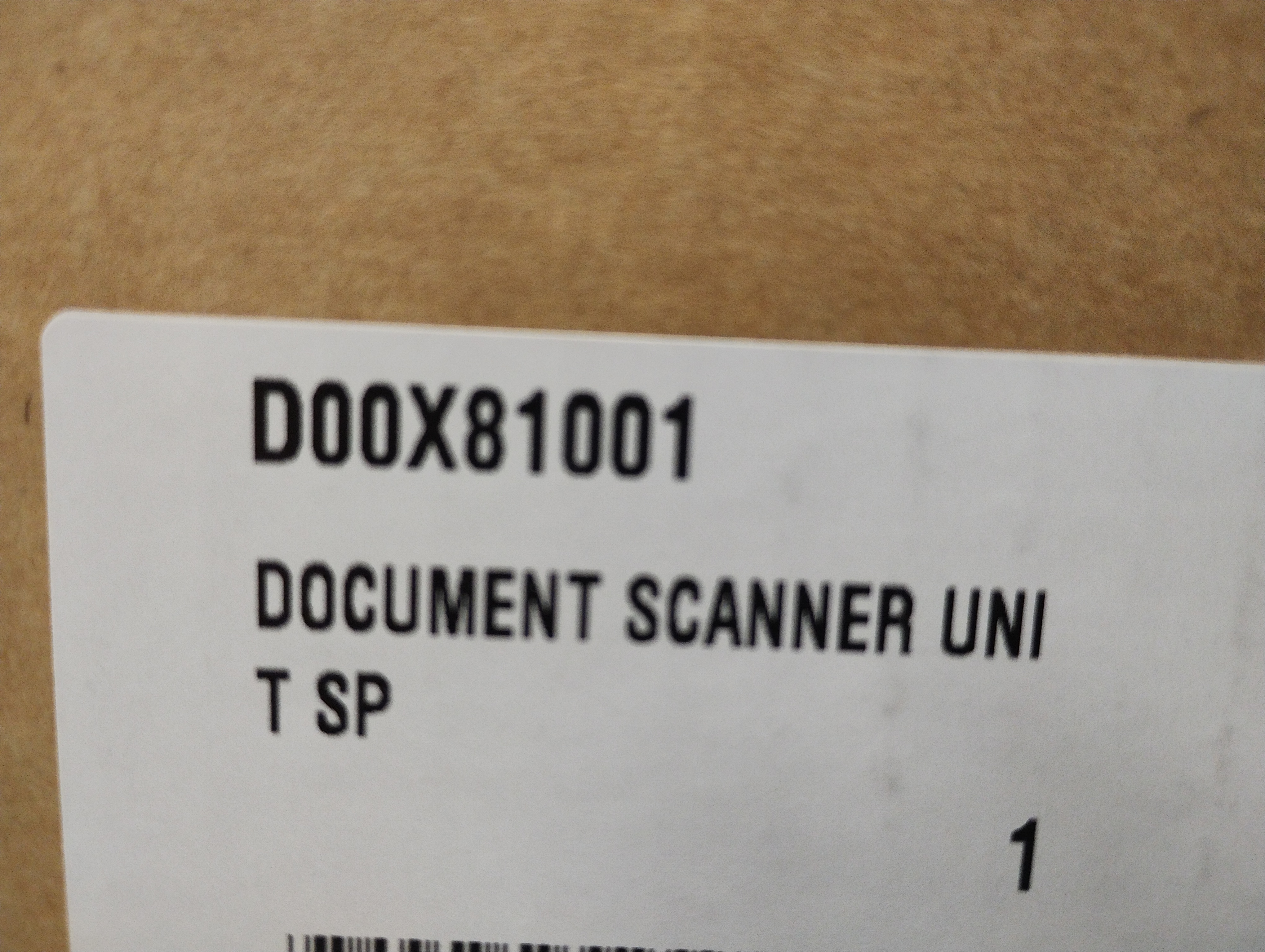 Brother DOCUMENT SCANNER UNIT SP - D00X81001