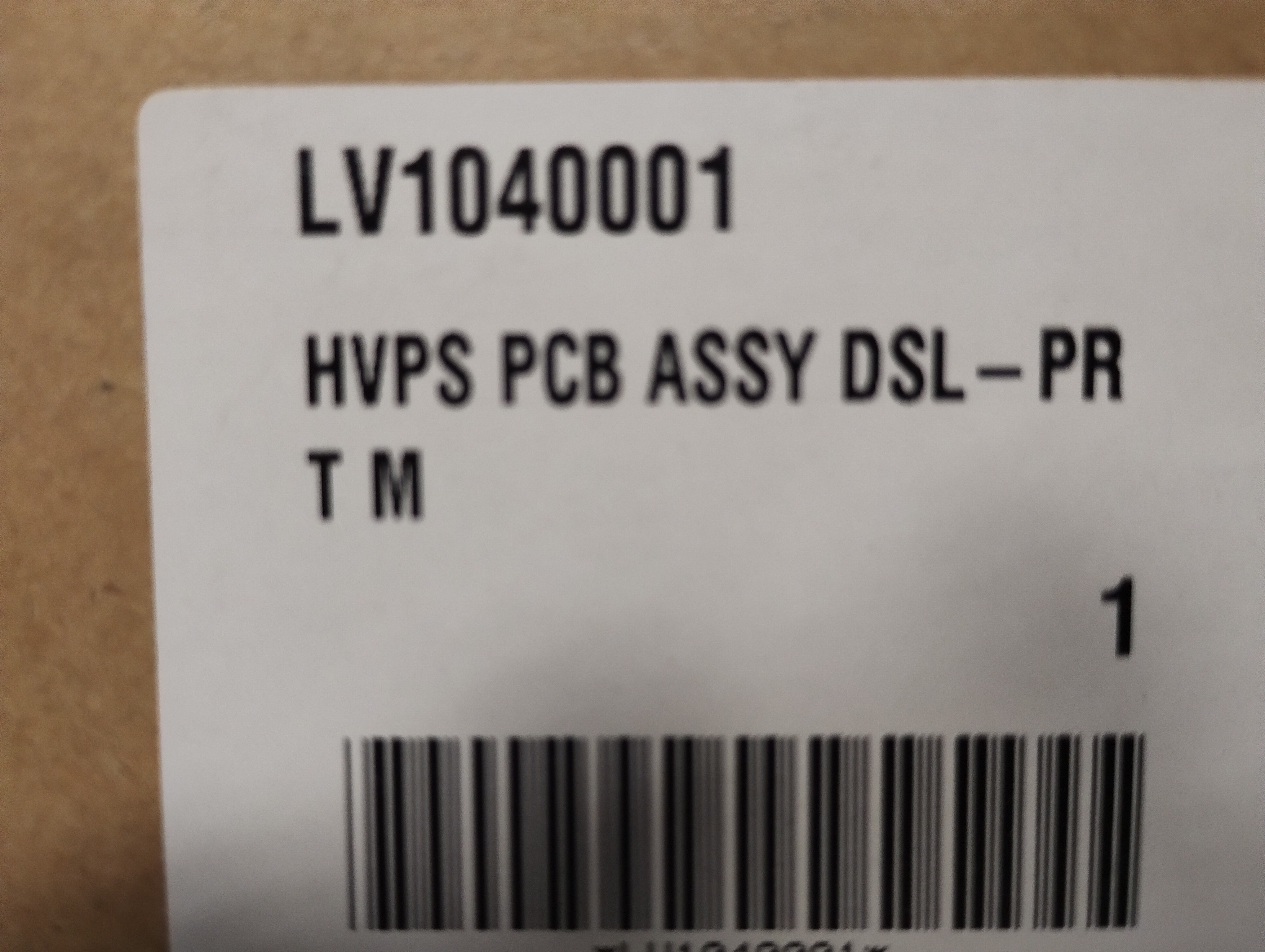 Brother HVPS PCB ASSY DSL-PR T M - LV1040001