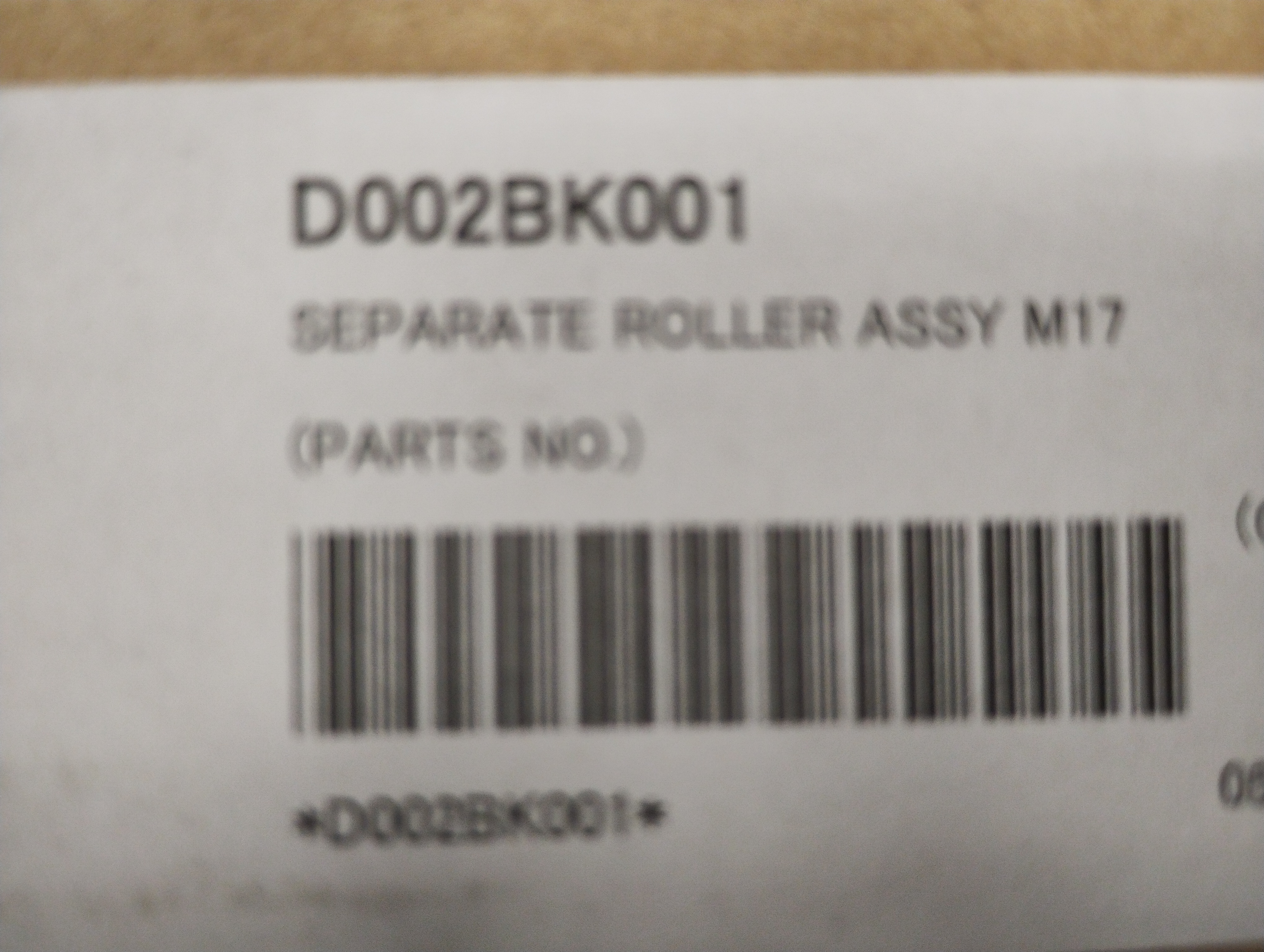 BROTHER SEPARATE ROLLER ASSY M17 - D002BK001