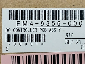 Canon DC CONTROLLER PCB ASSEMBLY - FM4-9356-000
