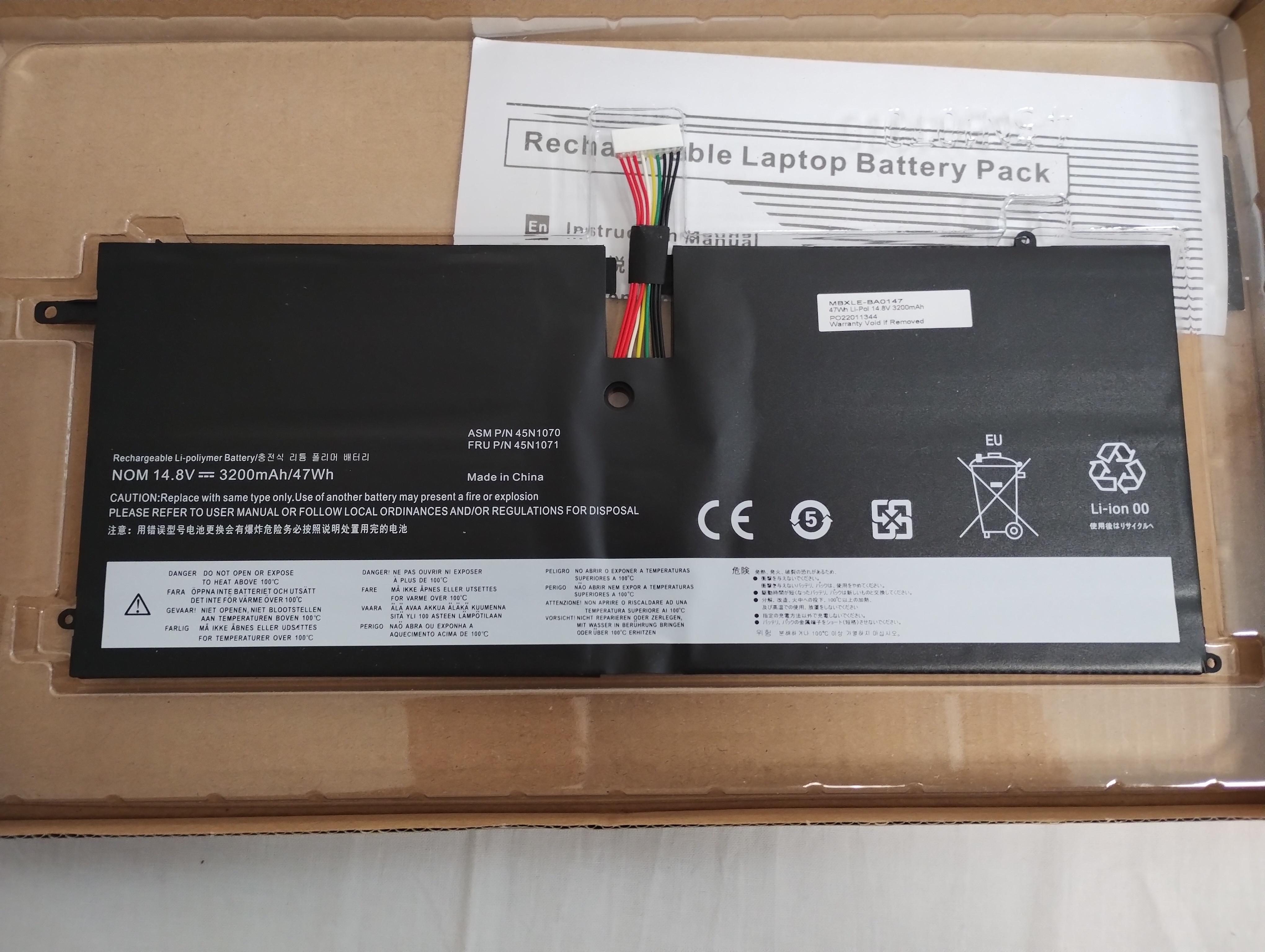 Baterie pro notebooky Lenovo - MBXLE-BA0147 47Wh Li-Pol 14.8V 3200mAh - neoriginální
