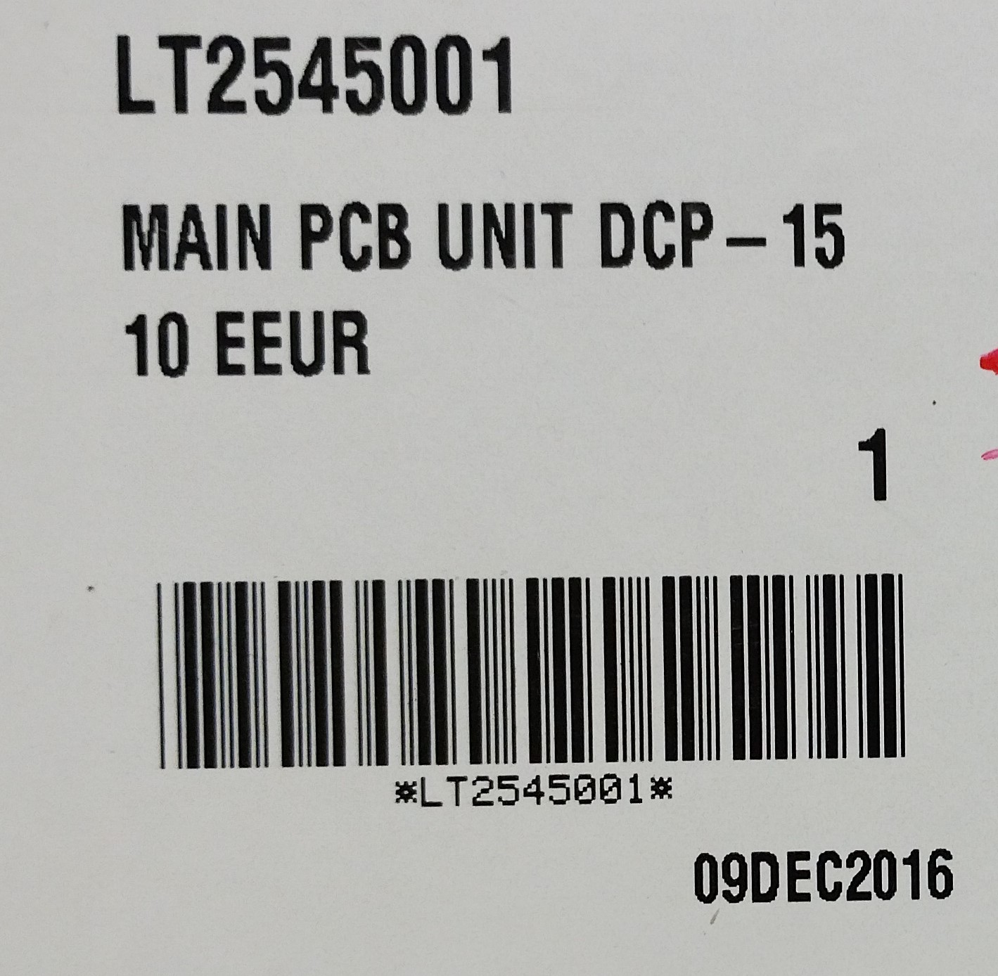 Brother Main PCB Unit, DCP 1510 - LT2545001