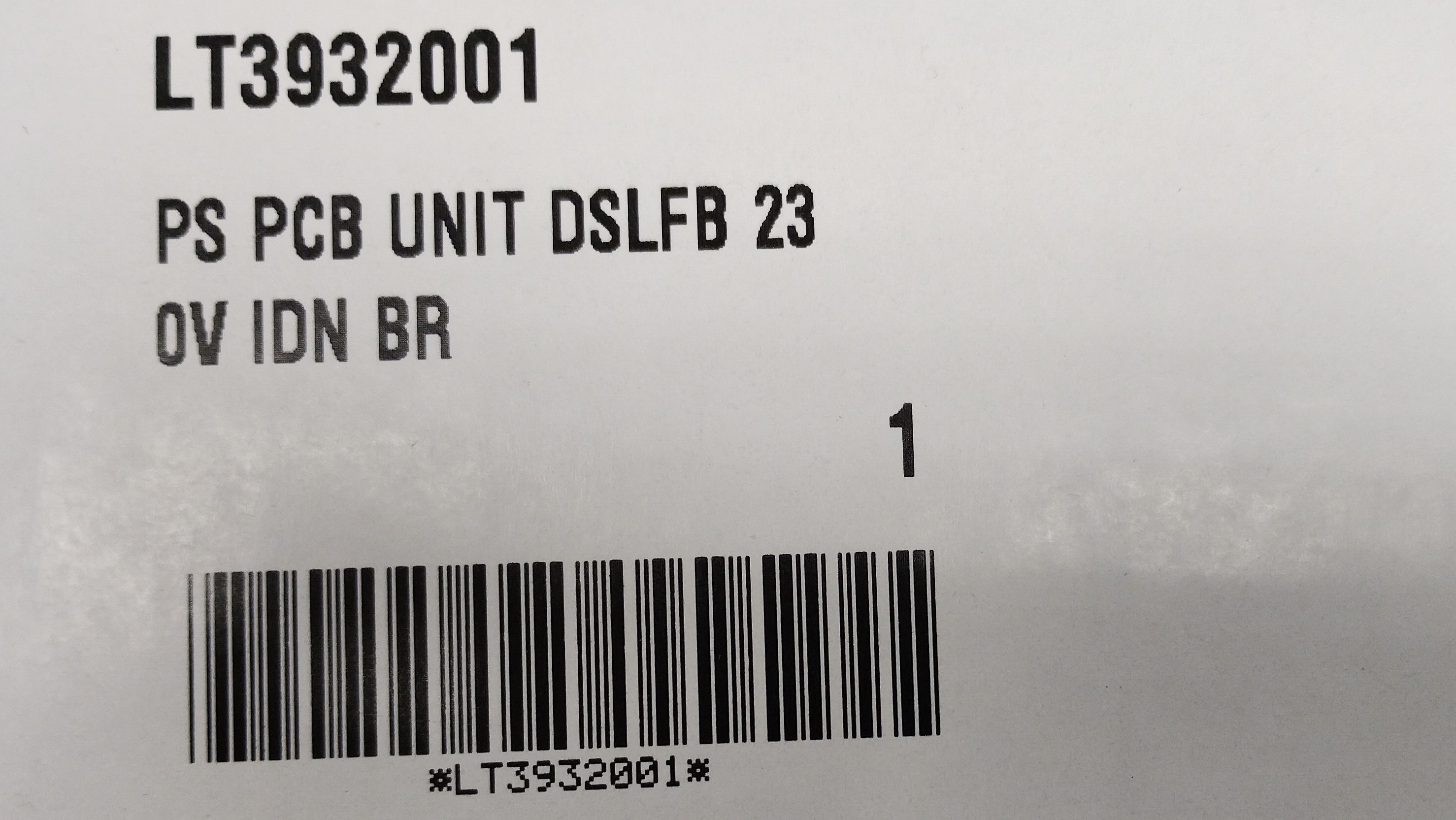 BROTHER PS PCB UNIT LT3932001