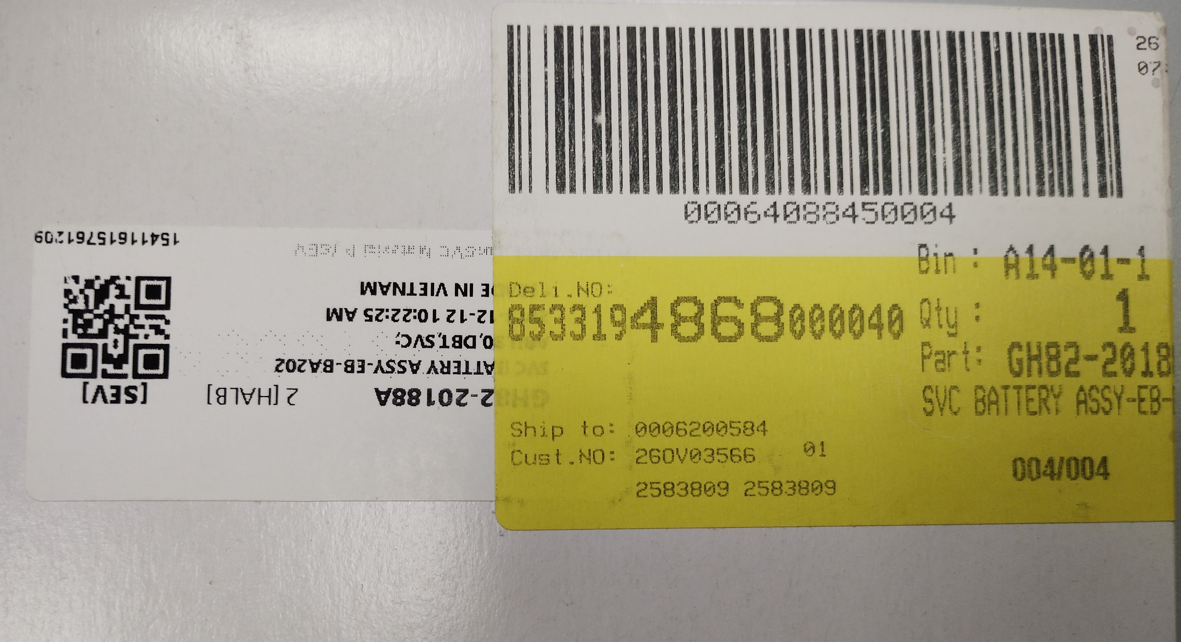 Samsung baterie EB-BA202ABU 3000mAh Servis Pack - GH82-20188A