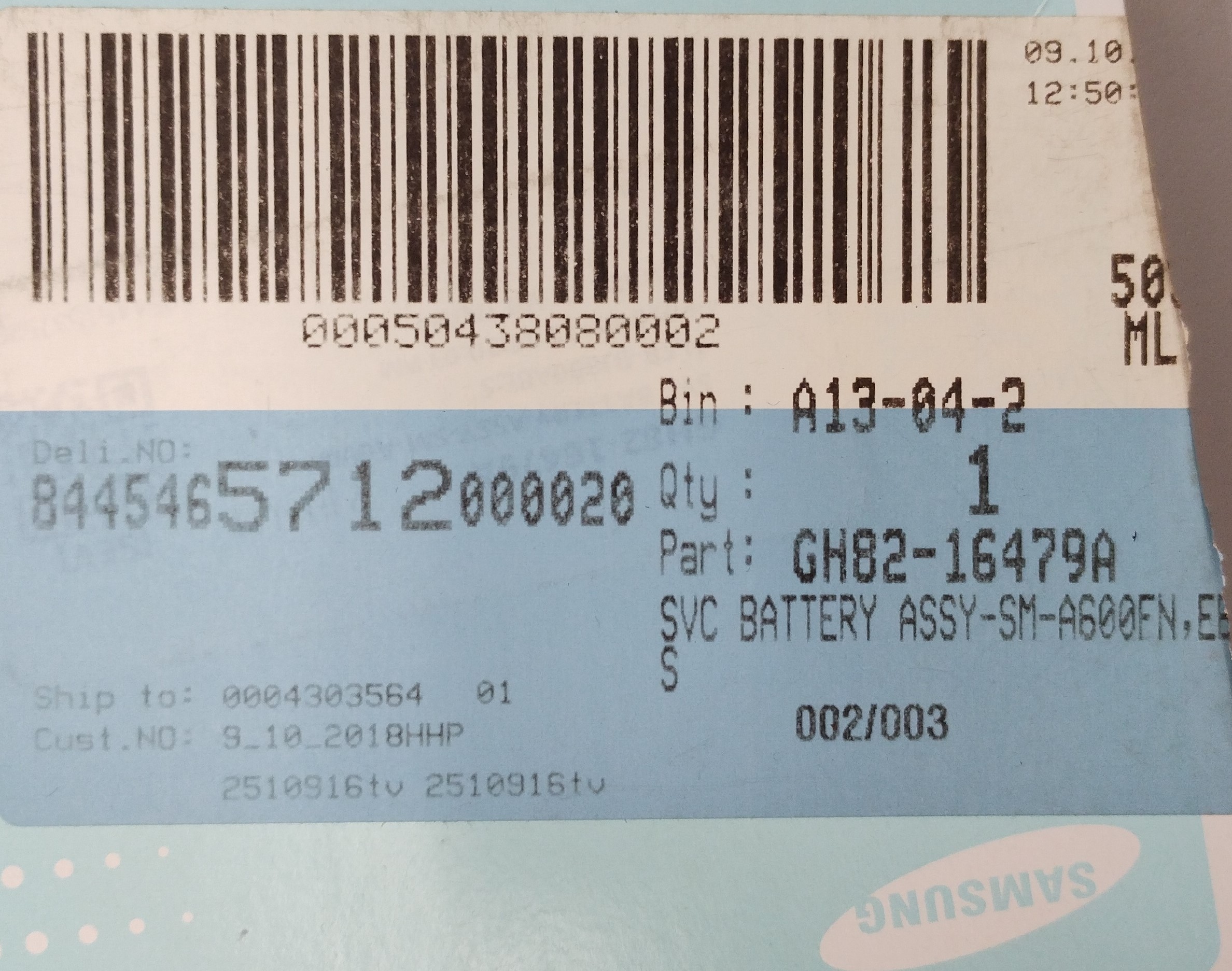 Samsung baterie EB-BJ800ABE, 3000mAh - GH82-16479A