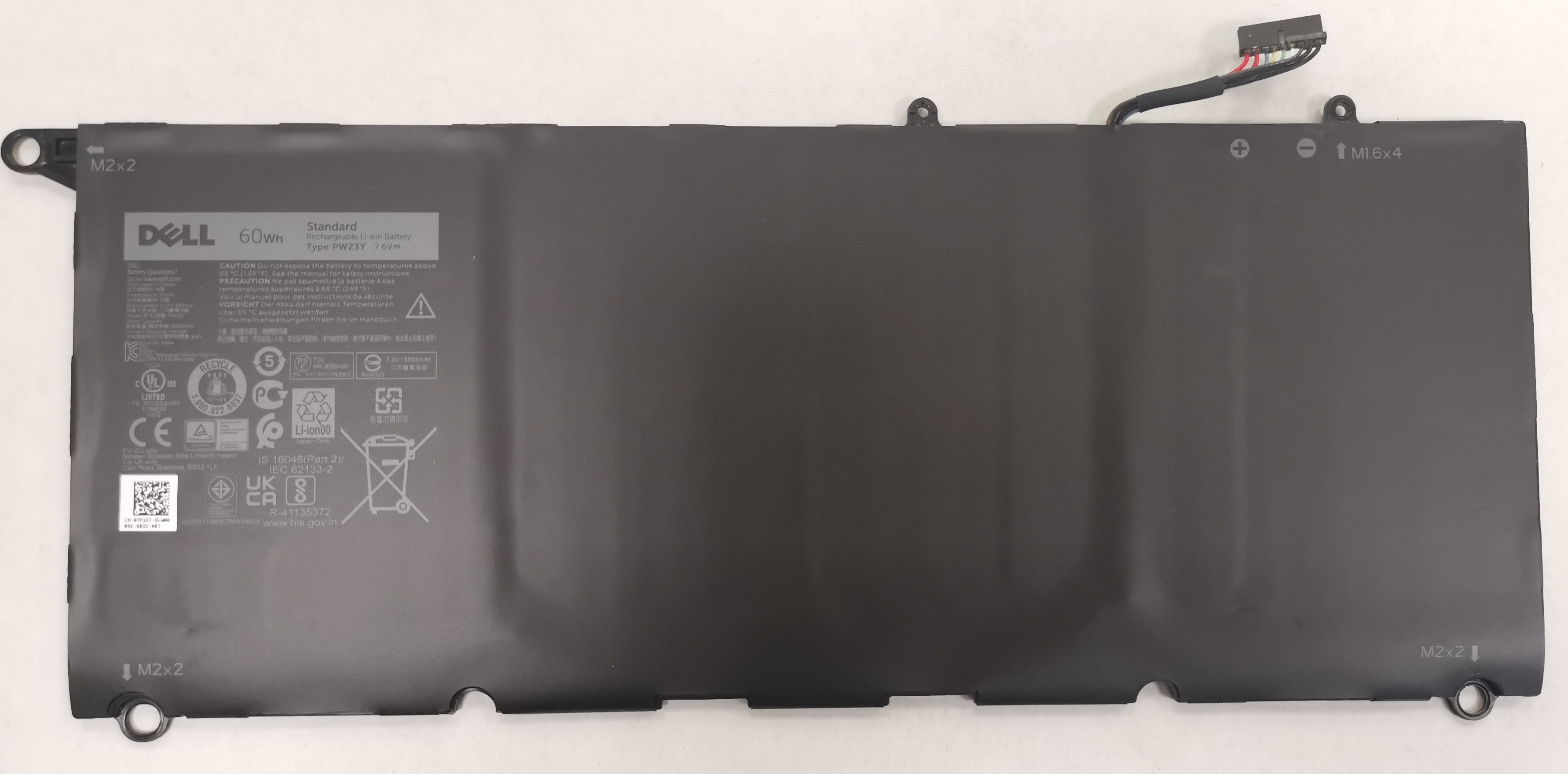 Original batérie pro notebook Dell XPS 13 9360 - TP1GT - PW23Y