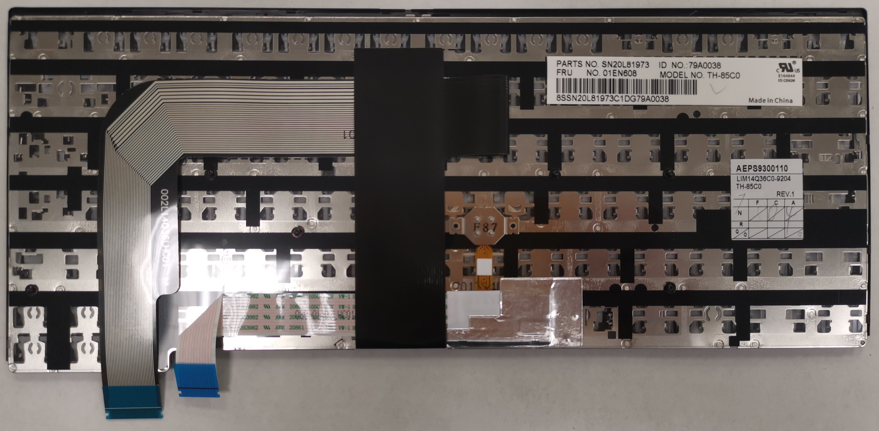 Lenovo CZ/SK klávesnice ThinkPad T470s - 01EN608 