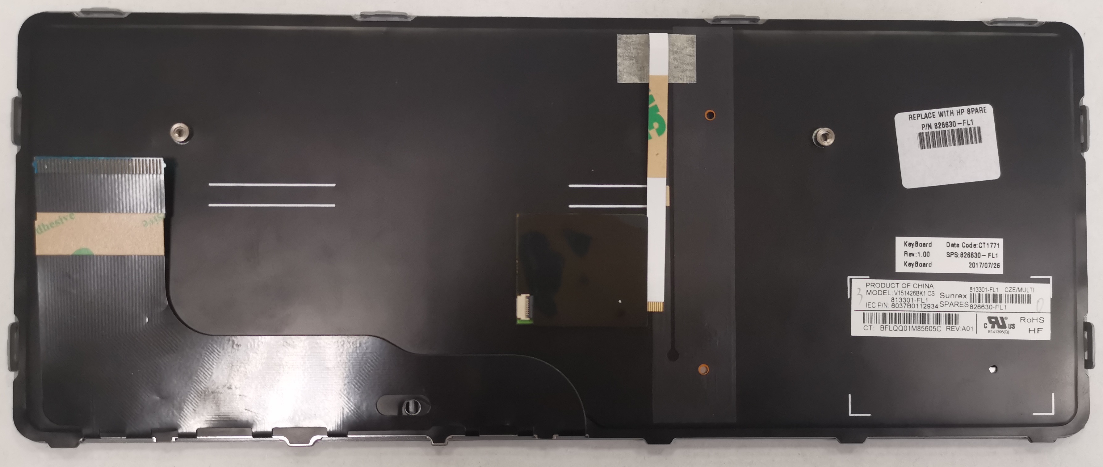 Klávesnice pro notebook EliteBook 725 G3 725 G4 820 G3 828 G3 820 G4 - 813301-FL1 - 826630-FL1