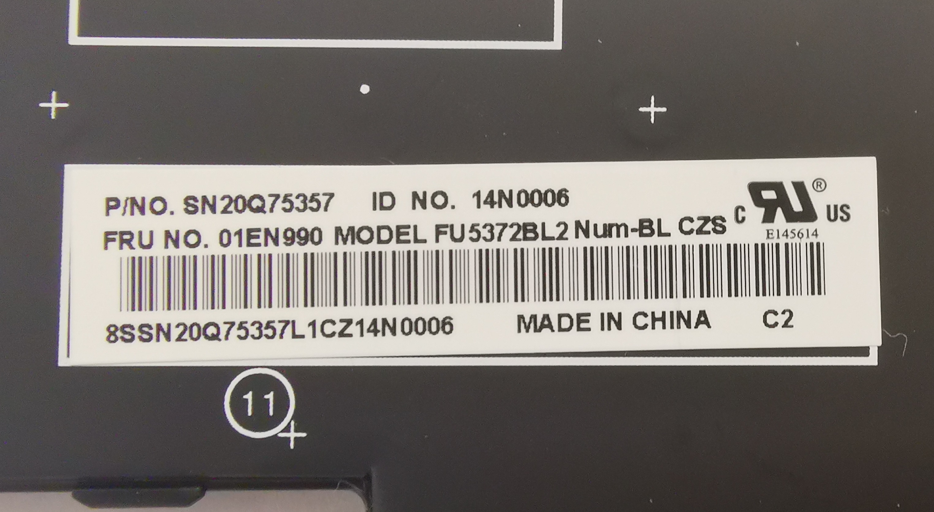 Lenovo klávesnice E580 L580  - 01EN988 - FU5372BL2 