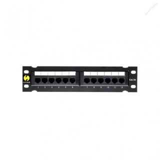 Netrack patchpanel 10'' 12-portový CAT.5E UTP s rámečkem